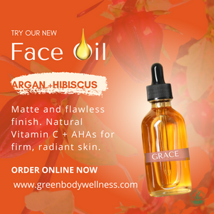 African Hibiscus + Argan Matte Hydrating Face Oil  Natural Vitamin C Anti-aging