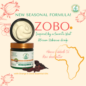 African Hibiscus, Orange, Clove Whipped Shea Body Butter Moisturizer for Firm skin with Vitamin C