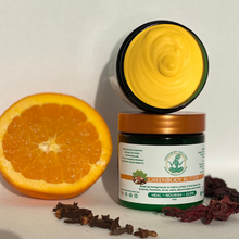 Load image into Gallery viewer, African Hibiscus, Orange, Clove Whipped Shea Body Butter Moisturizer for Firm skin with Vitamin C
